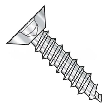 Usa Industrials Self-Drilling Screw, #6-18 x 5/8", Plain 18-8 Stainless Steel Flat Head Square Drive BULK-SCRW-14219